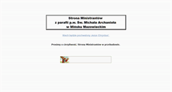 Desktop Screenshot of ministranci-michal.ordynariat.pl