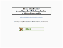 Tablet Screenshot of ministranci-michal.ordynariat.pl